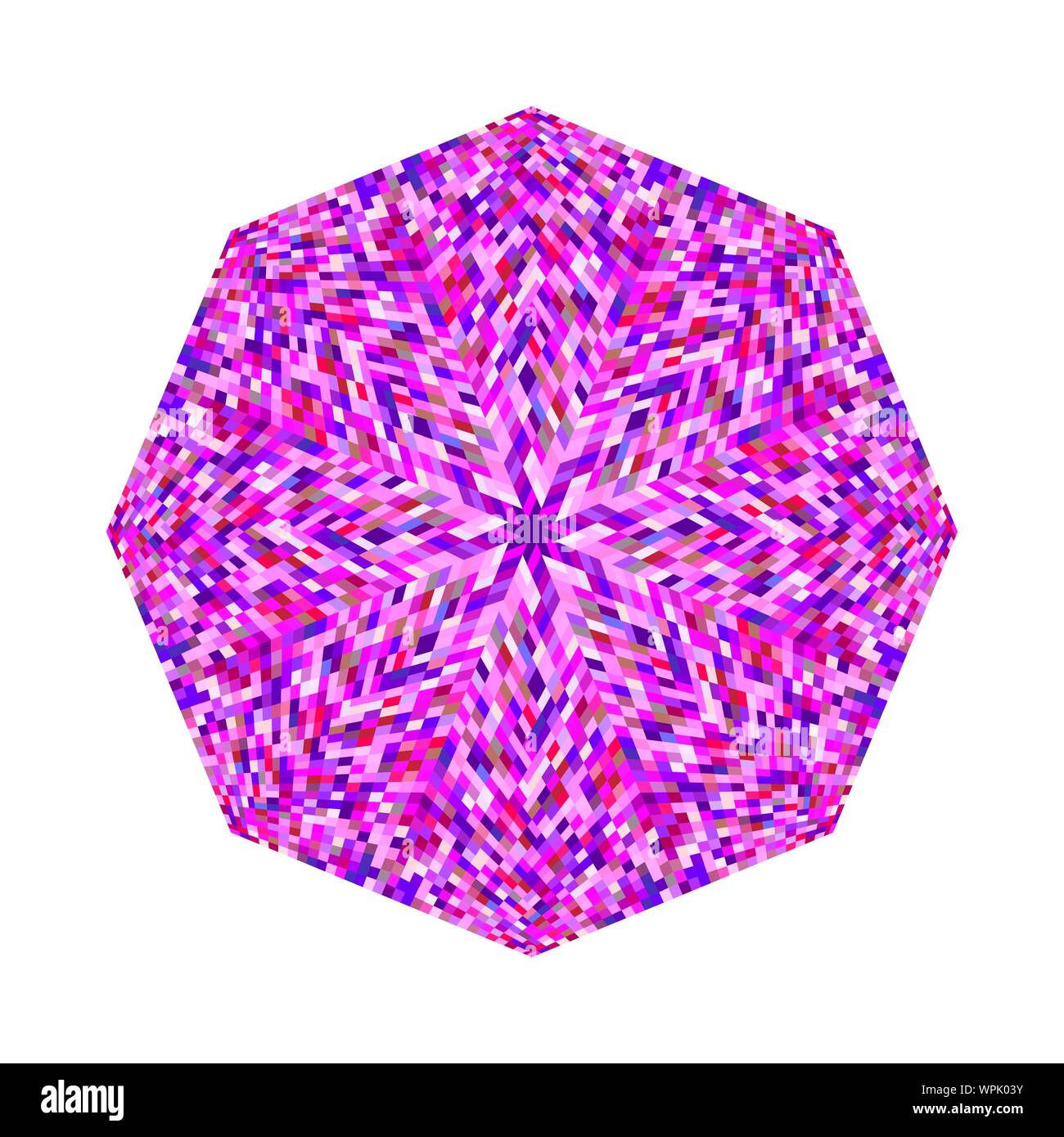 Abstract Isolated Tiled Mosaic Octagon Shape Octagonal Colorful Ornamental Vector Design Element On White Background Stock Vector Image Art Alamy