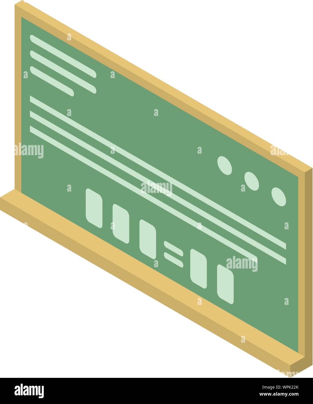 Scientist board icon, isometric style Stock Vector