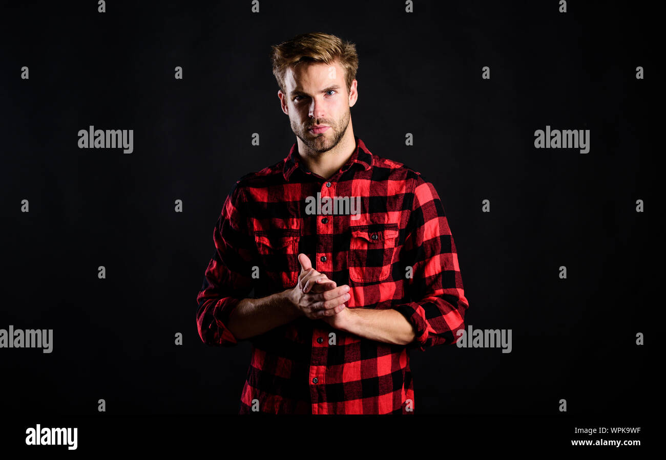 Hipster black background. Standards of manliness or masculinity