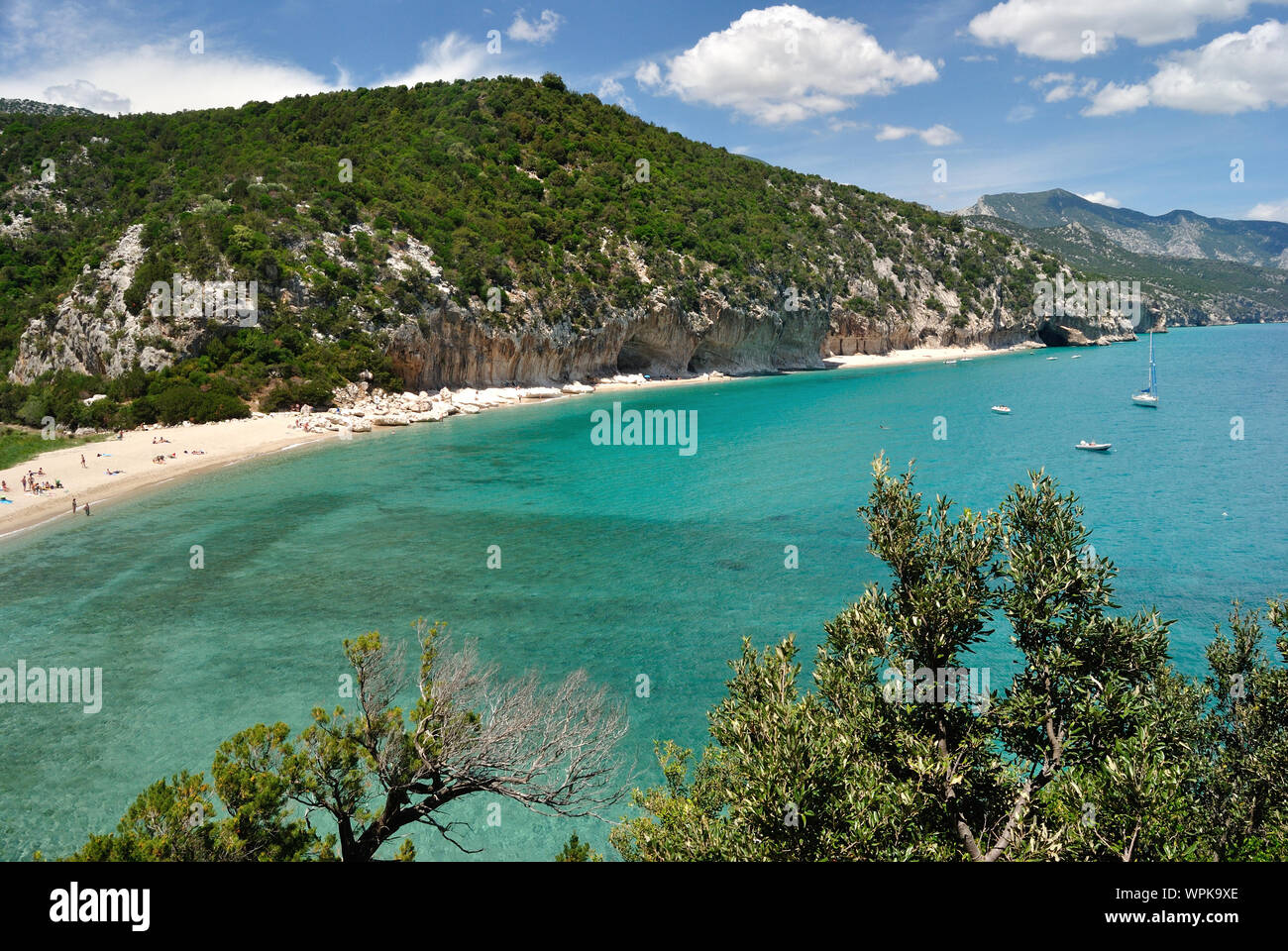 View of Cala Luna beach Stock Photo Alamy