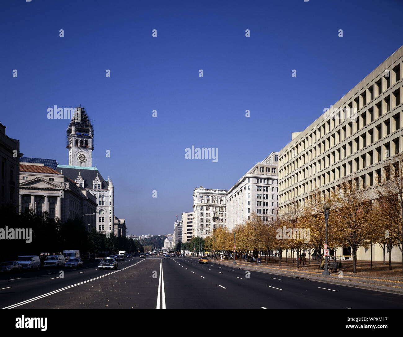 Looking northwestward on Pennsylvania Avenue, Washington, D.C Stock Photo
