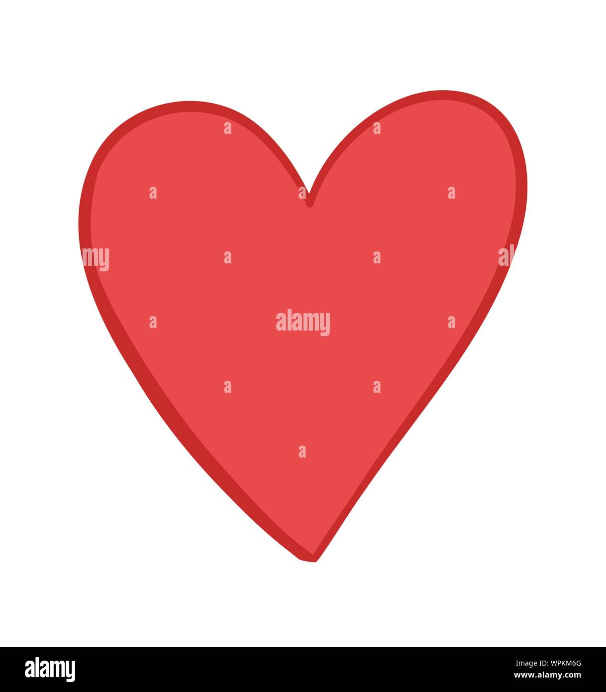 Vector illustration heart. Hand drawn. Colored outlines. Stock Vector