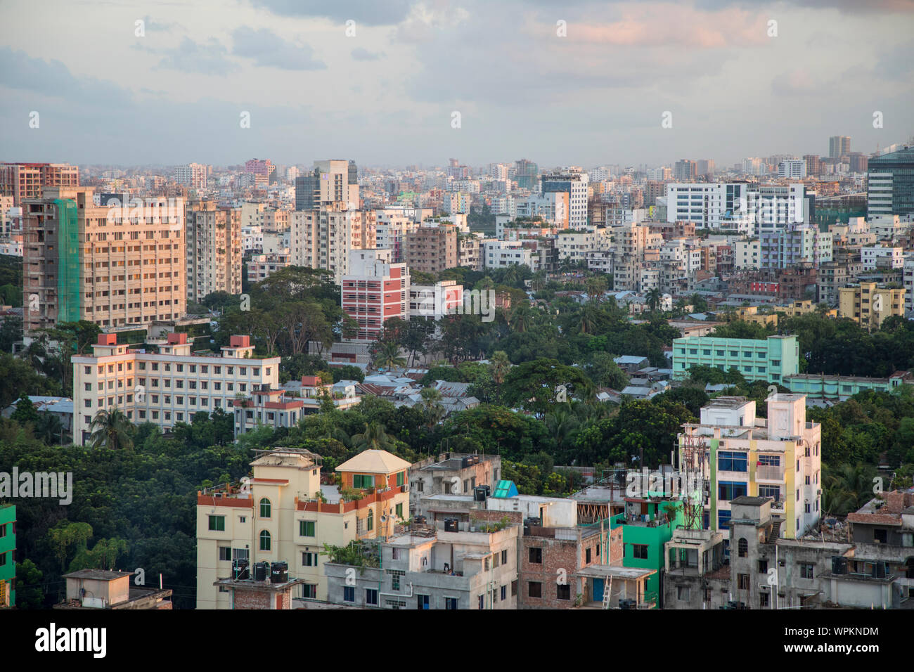 Aerial view of Dhaka, the Capital city of Bangladesh. Stock Photo