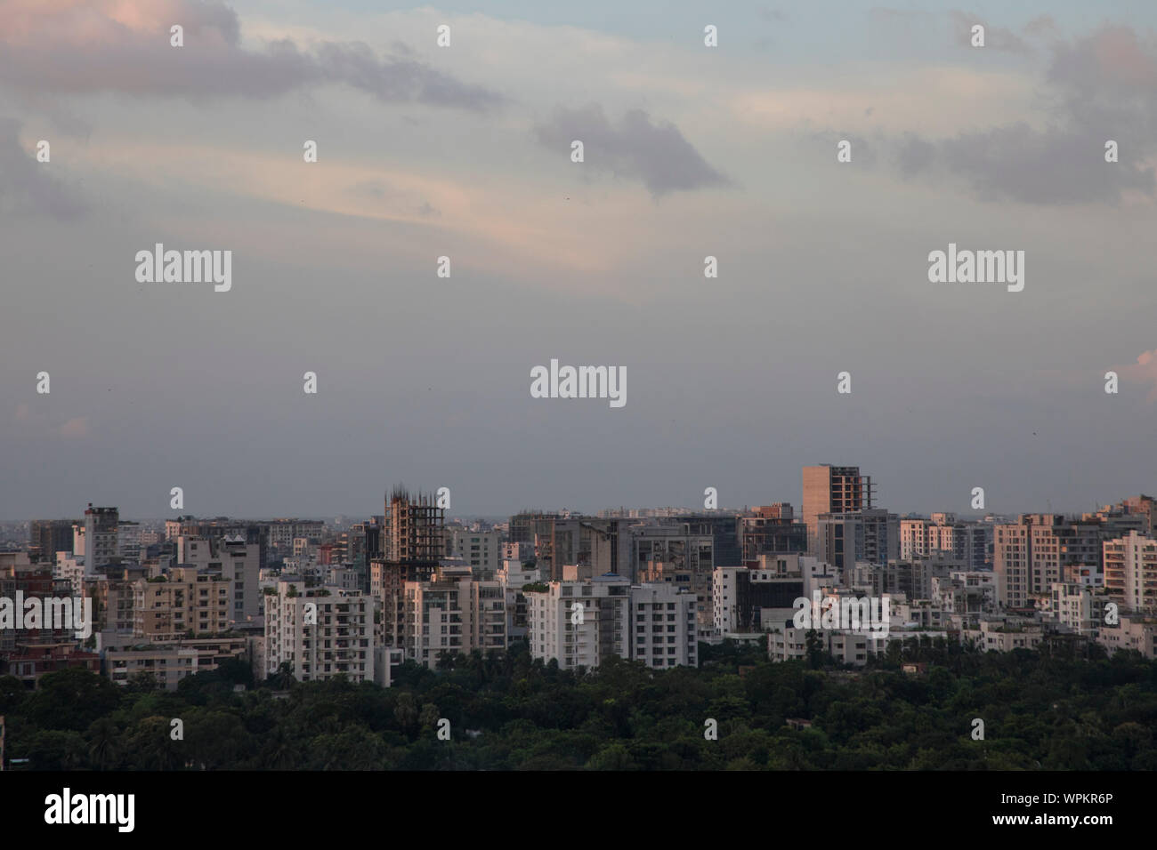 Aerial view of Dhaka, the Capital city of Bangladesh. Stock Photo