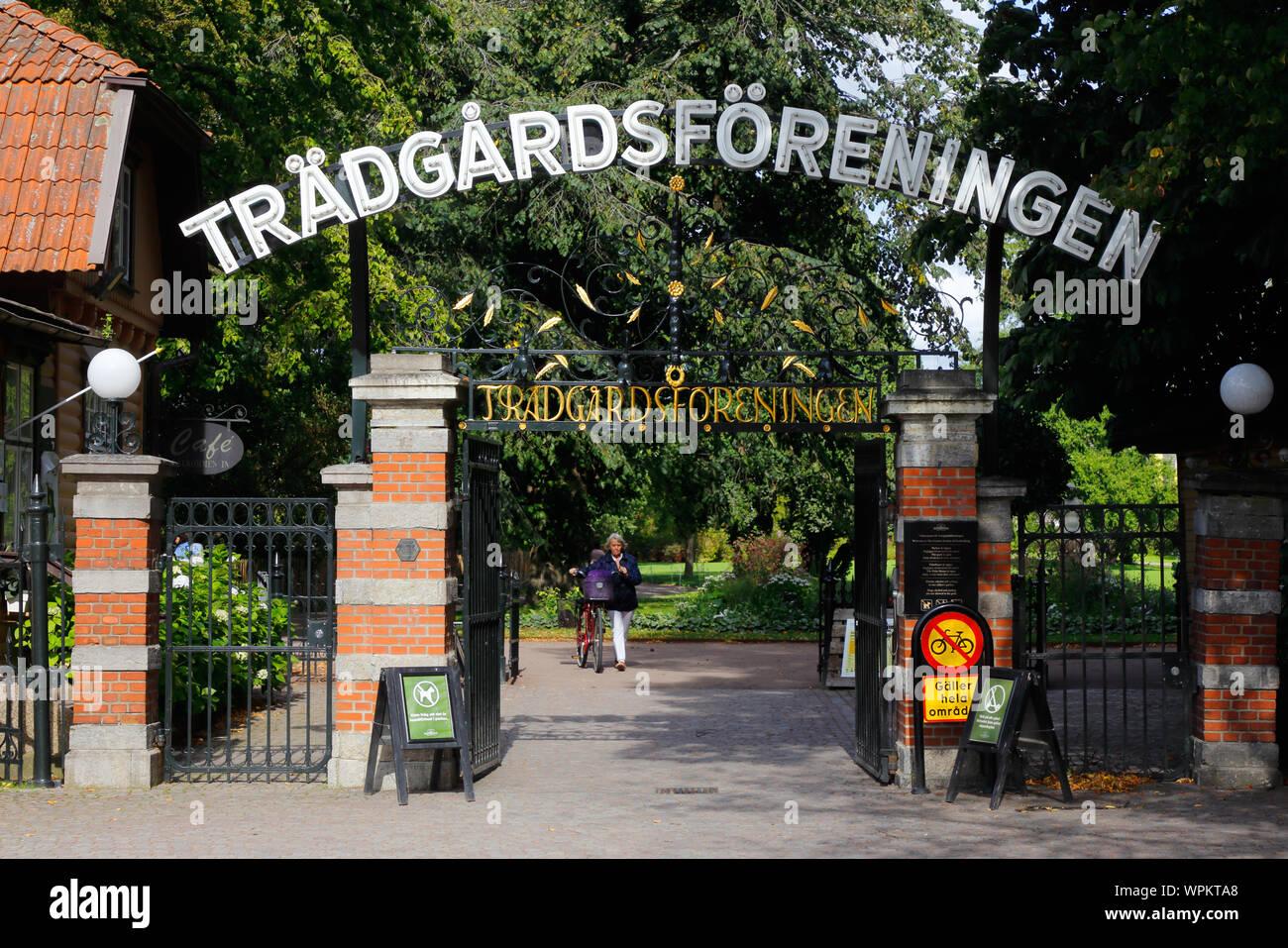 Gothenburg, Sweden - September 2, 2019:; Entrance to the Garden Society of Gothenburg Stock Photo