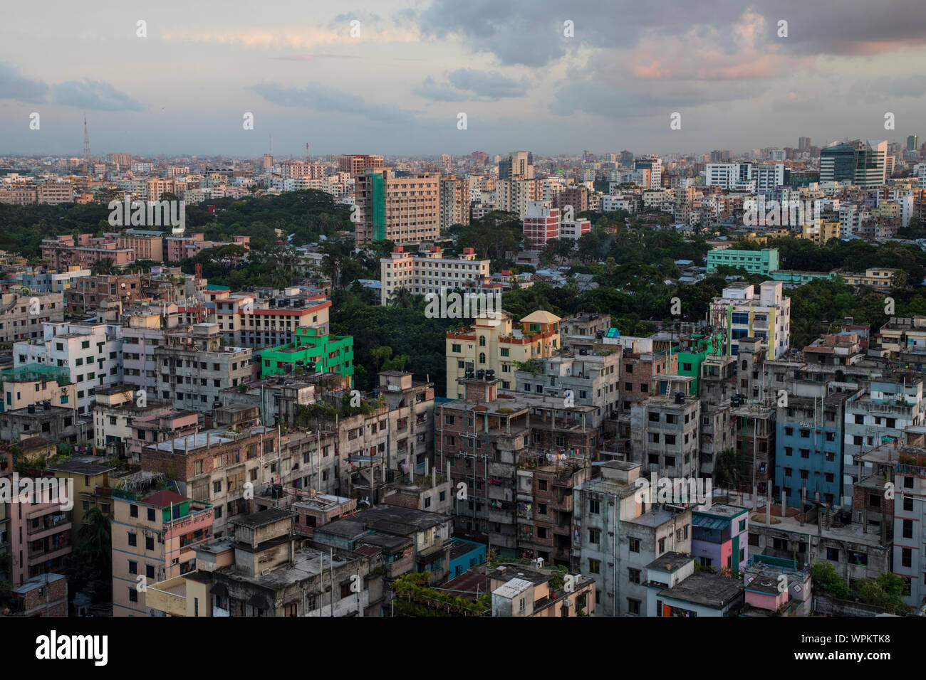 Aerial view of Dhaka, the Capital city of Bangladesh. Stock Photo