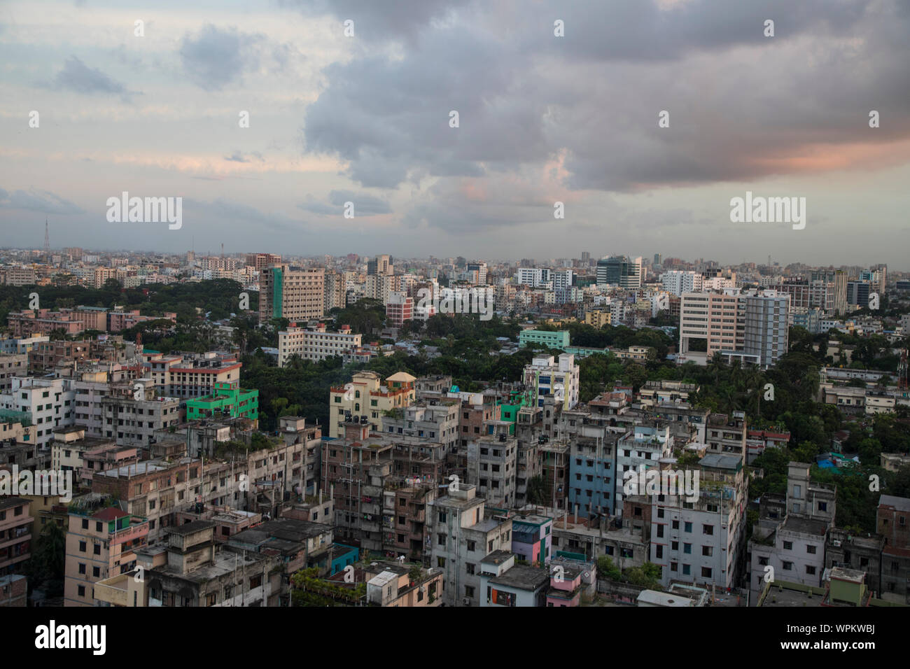 Aerial view of Dhaka, the Capital city of Bangladesh. Stock Photo