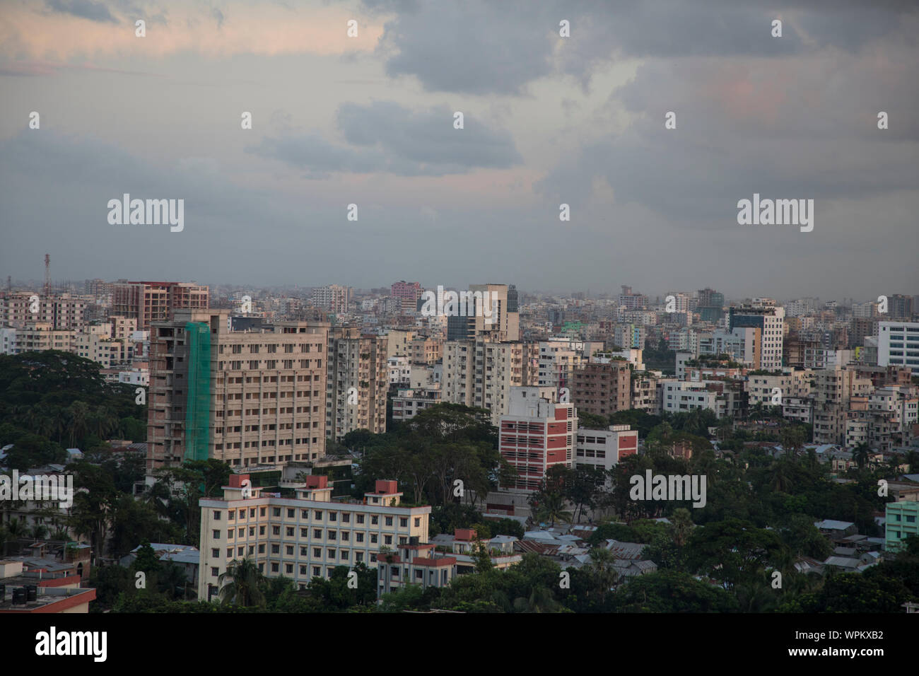 Aerial view of Dhaka, the Capital city of Bangladesh. Stock Photo
