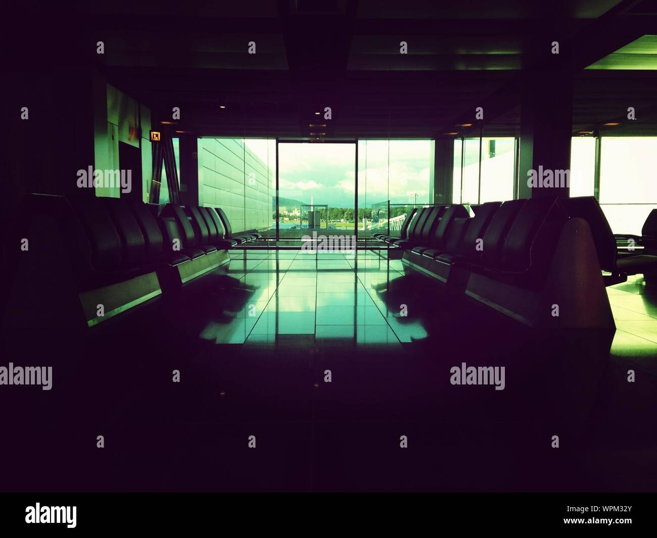 Empty Chairs In Waiting Room At Airport Stock Photo Alamy