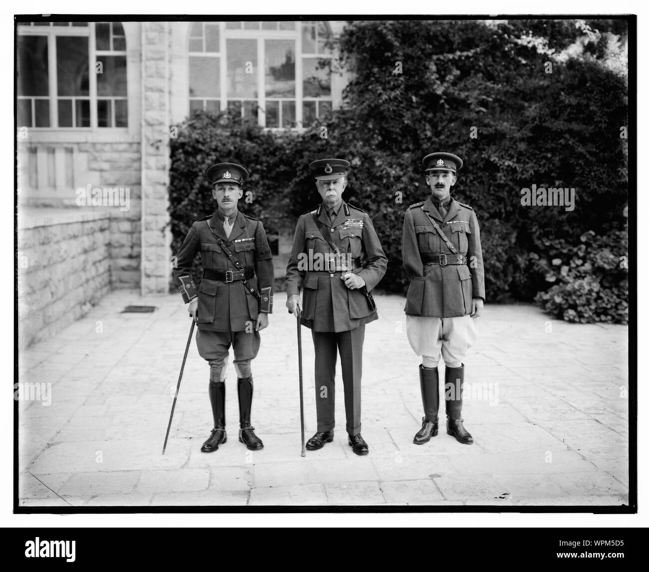 Lord Plumer & 2 officers Stock Photo