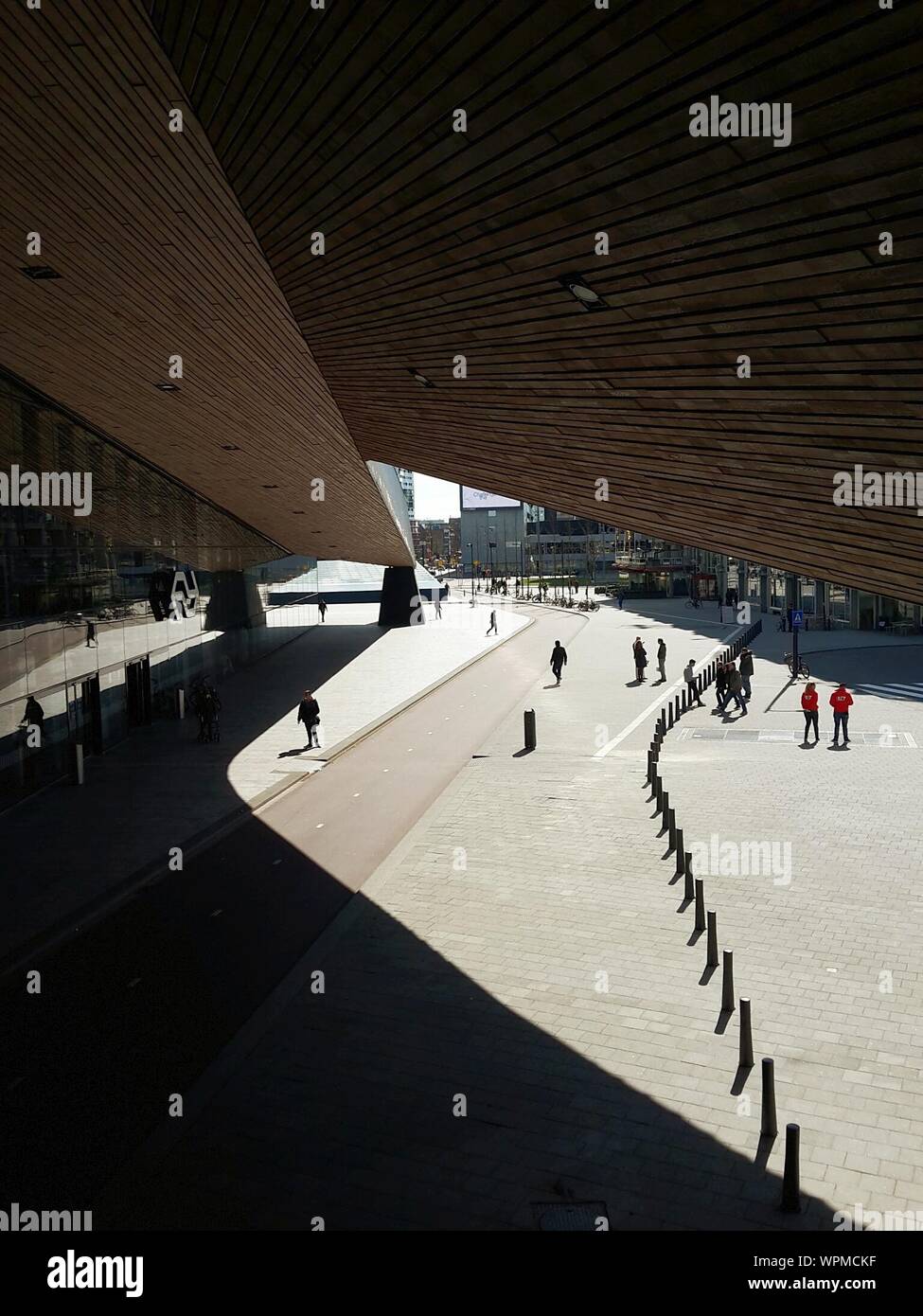 High Angle View Of People At Rotterdam Centraal Stock Photo