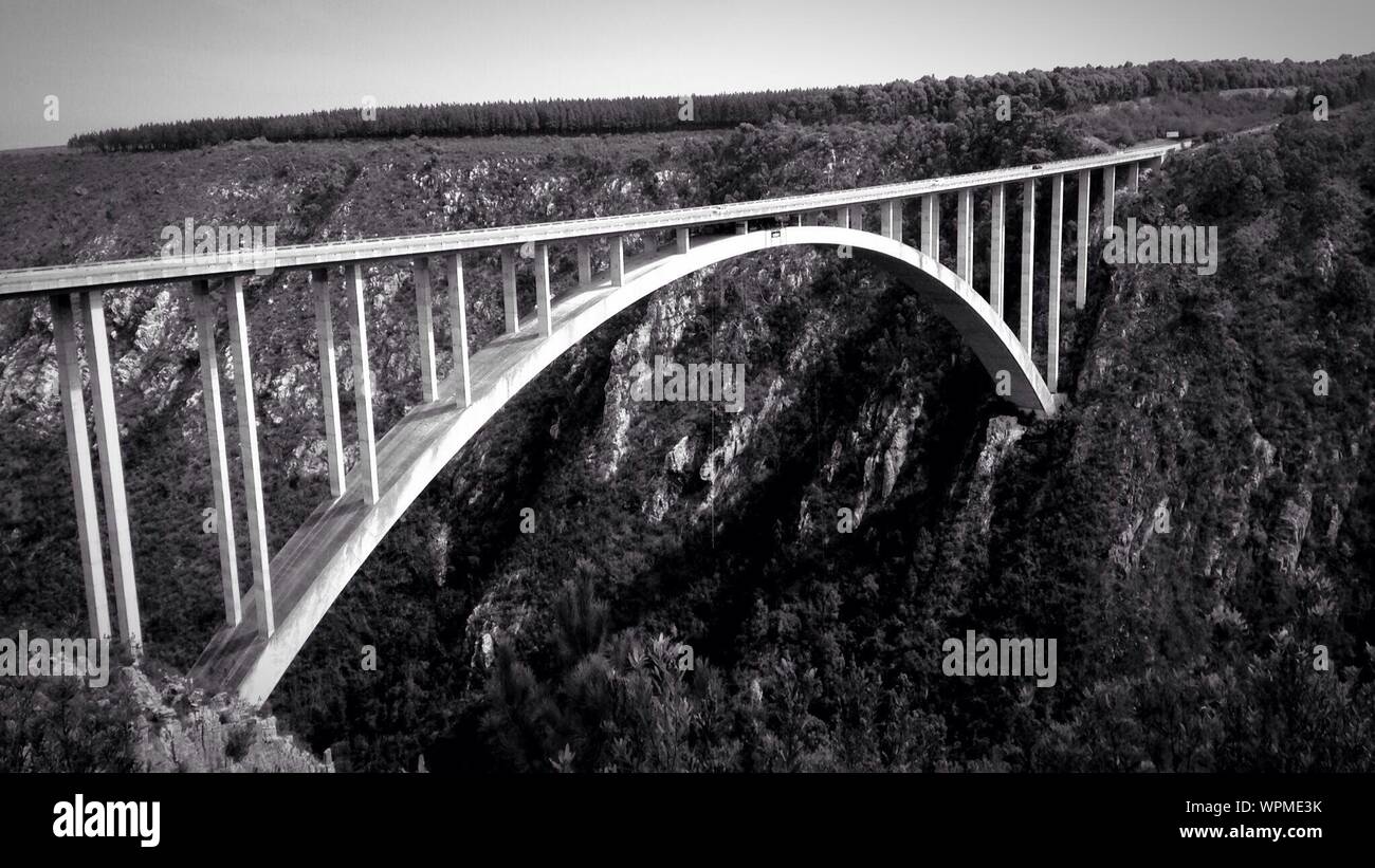 Bridge Over Rocky Valley Stock Photo