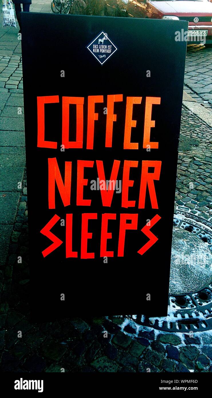 Commercial Sign Of Coffee Shop At St Oberholz Stock Photo Alamy