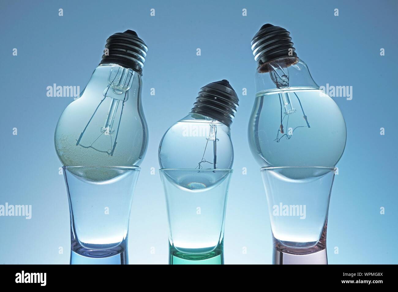 Electric Bulb Filled With Water Stock Photo Alamy