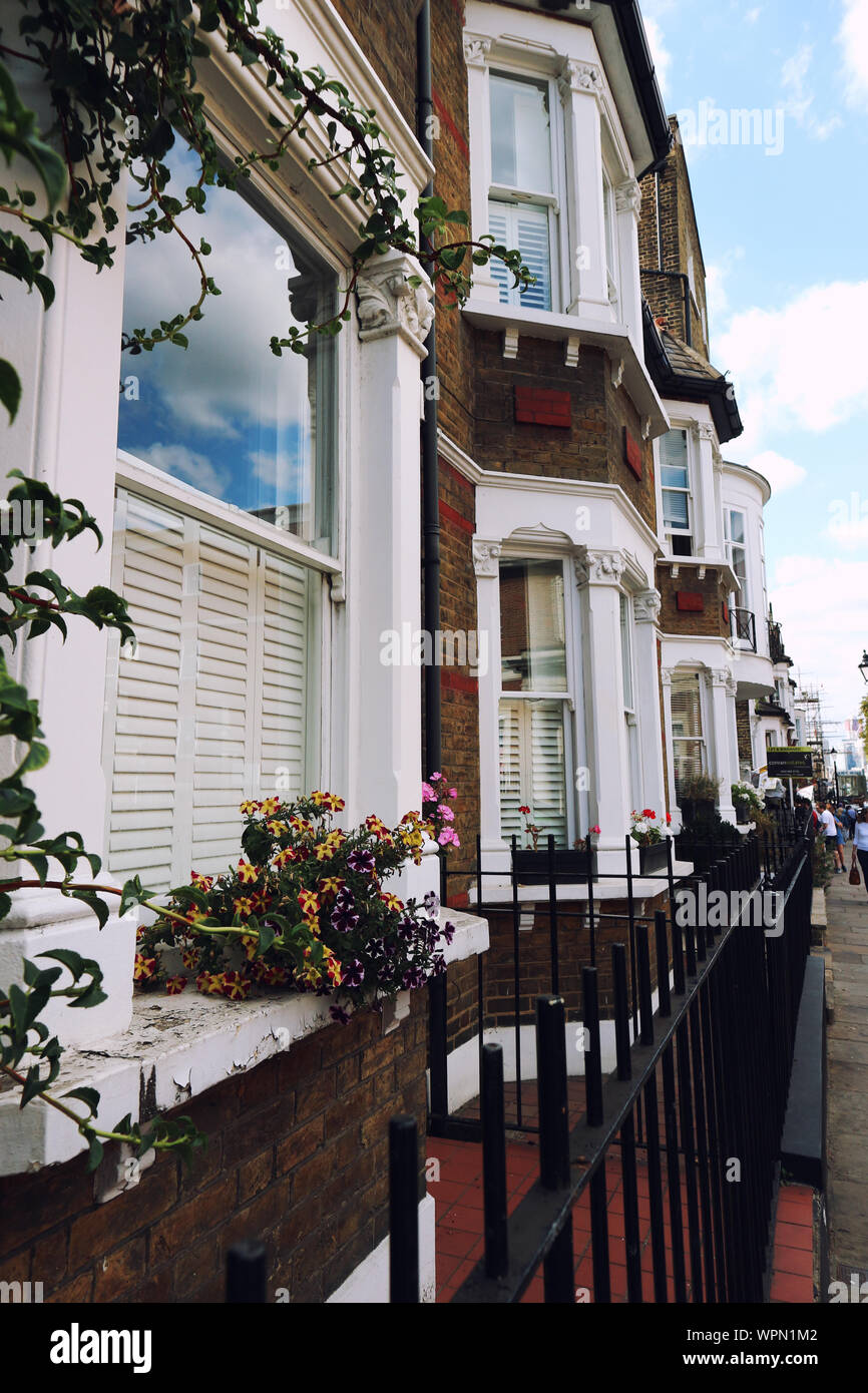 Walking through the streets of Greenwich Stock Photo