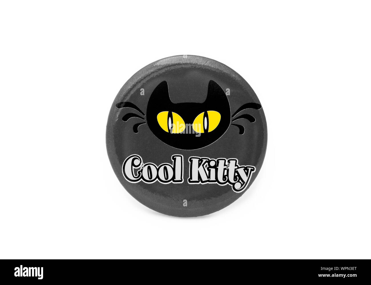 Red Badge With Cool Kitty Cat Design White Background Stock Photo Alamy
