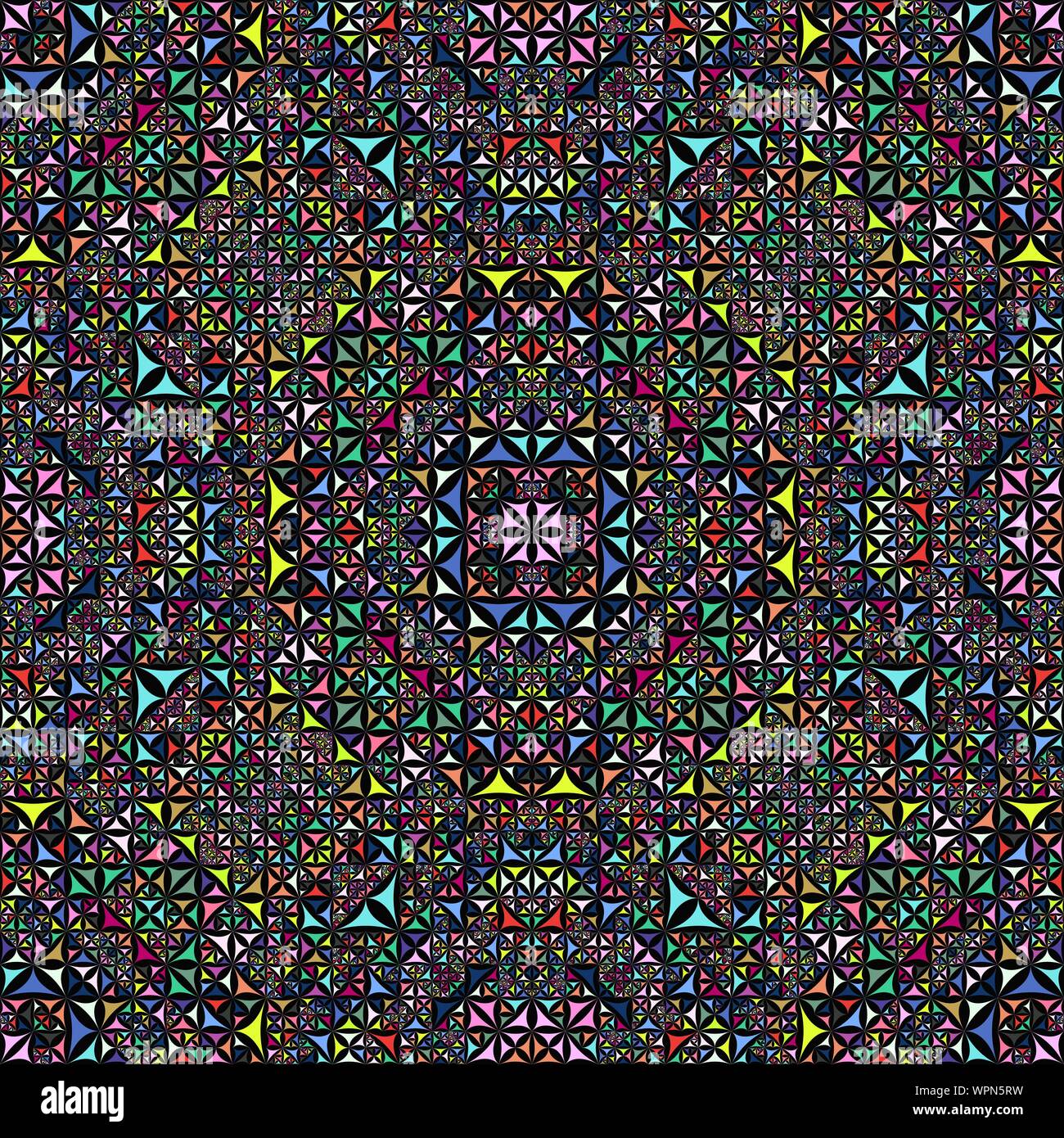 Colorful seamless kaleidoscope pattern background - abstract ethnic ...