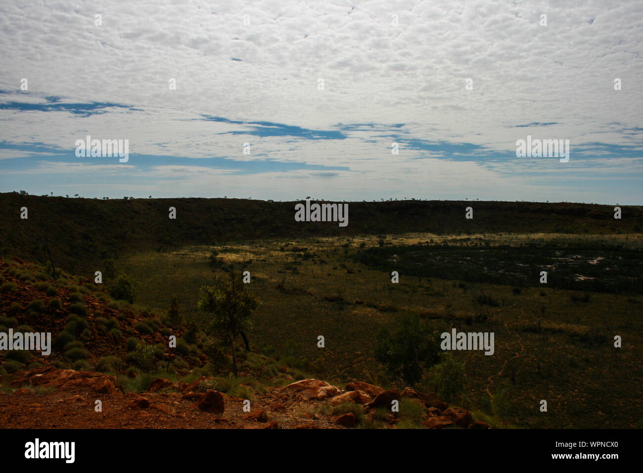 Wolfe Creek Meteorite Crater, Western Australia Stock Photo