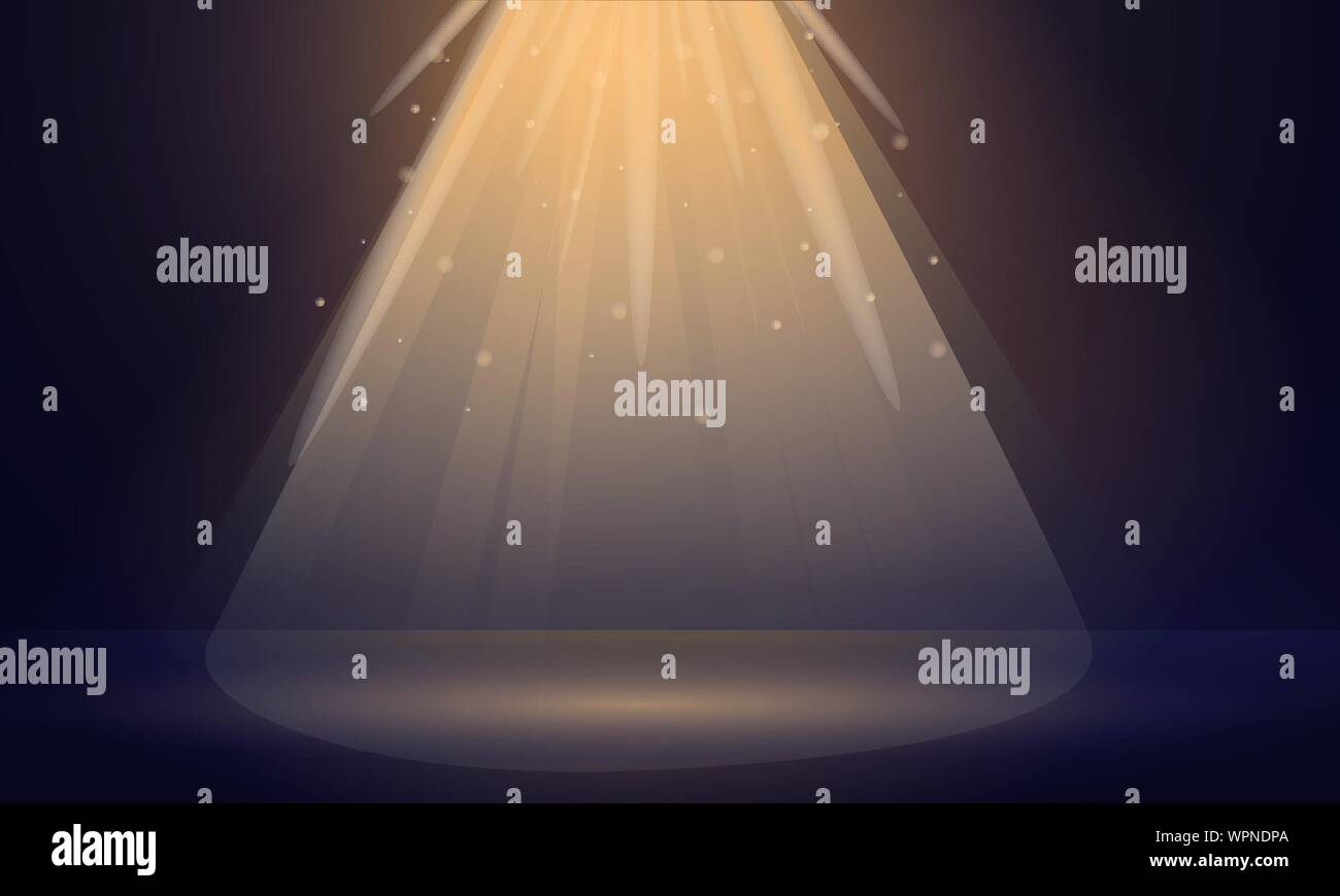 Spotlight concept banner. Cartoon illustration of spotlight vector