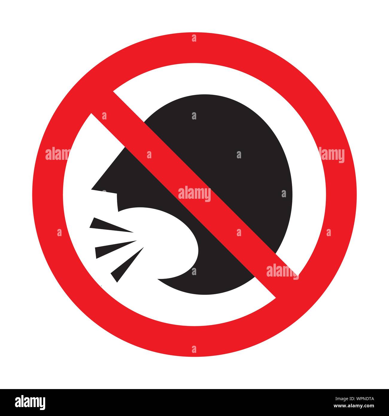 do not speak loud Stock Vector