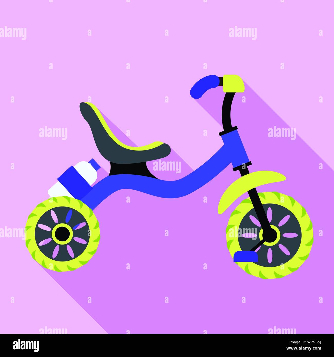 Tricycle icon. Flat illustration of tricycle vector icon for web design