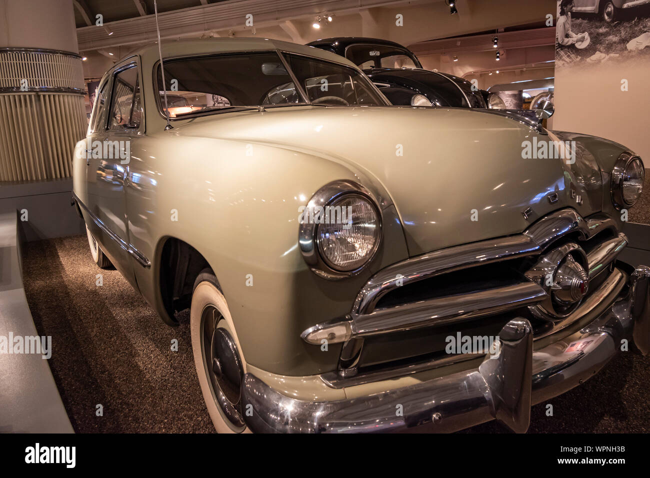Dearborn, Mi, Usa - March 2019: The 1949 Ford Sedan presented in the Henry Ford Museum of American Innovation. Stock Photo