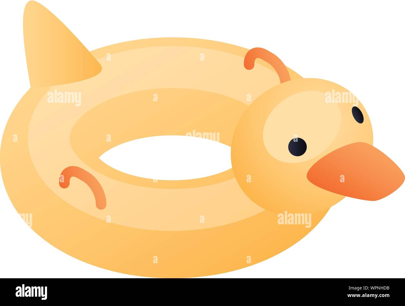 Inflatable ring duck icon. Isometric of inflatable ring duck vector ...