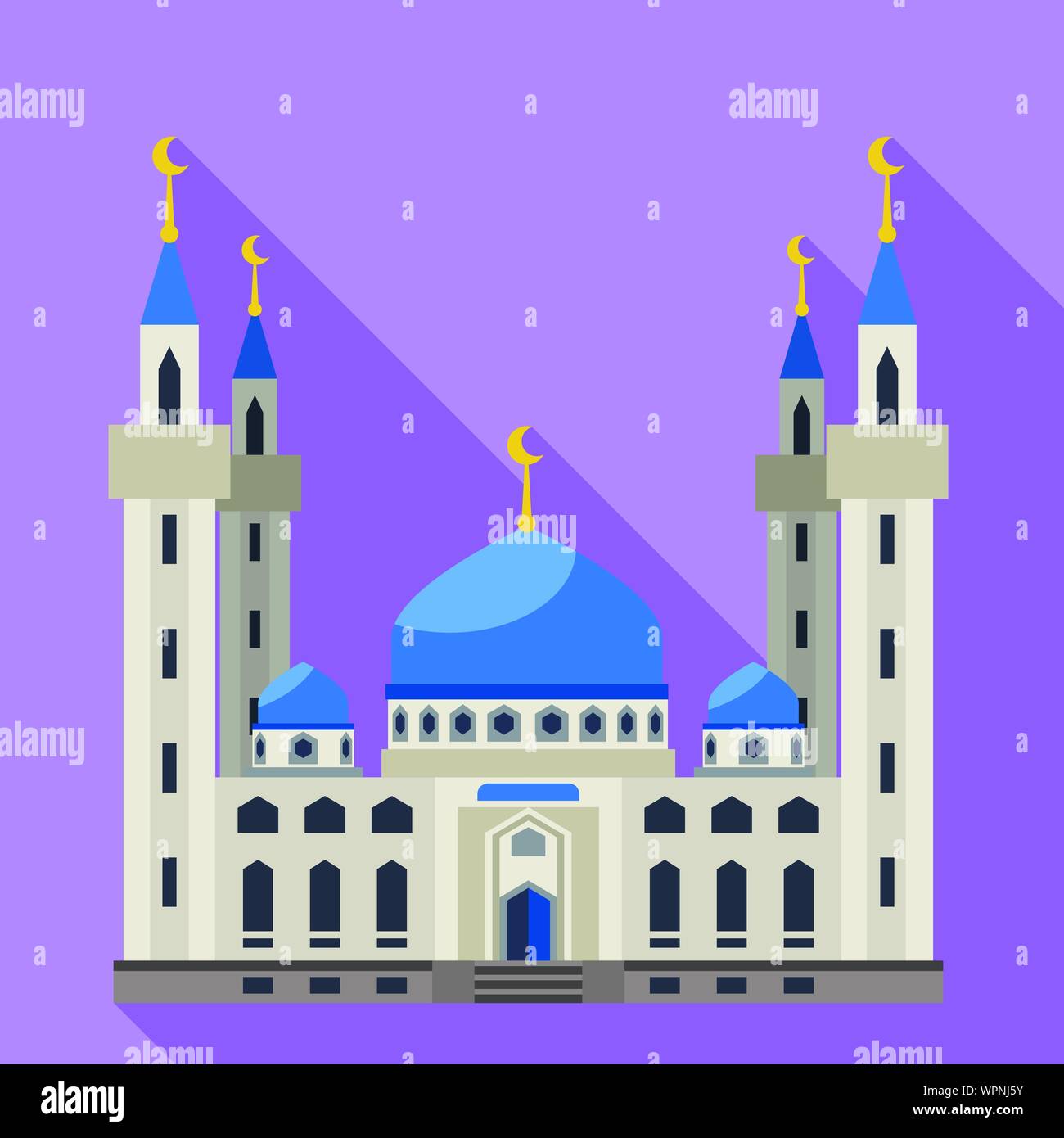 Islam temple icon. Flat illustration of islam temple vector icon for web design Stock Vector