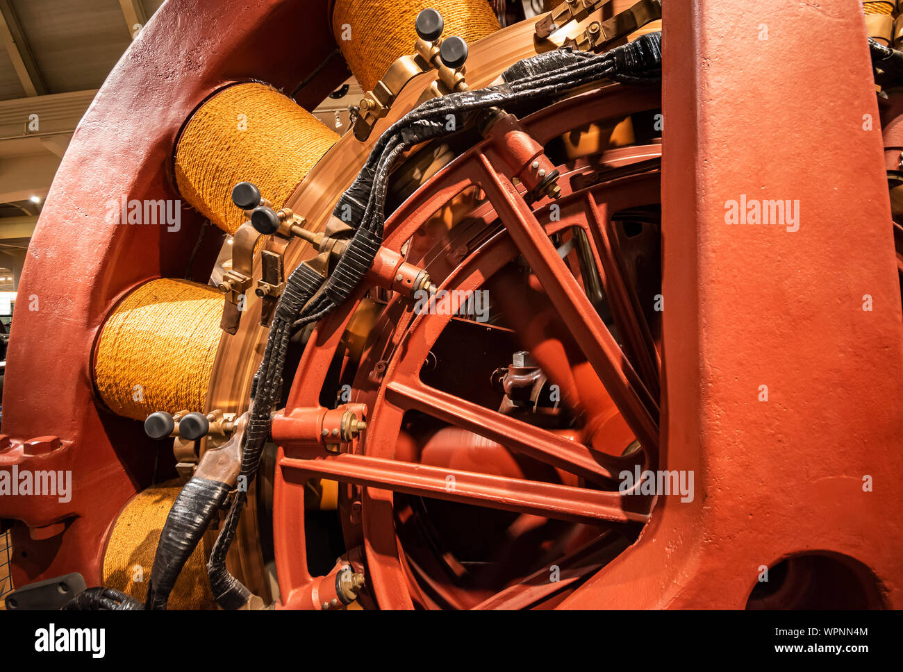 Dearborn, Mi, Usa - March 2019: Triple Expansion Steam Engine generator, 1891 Stock Photo