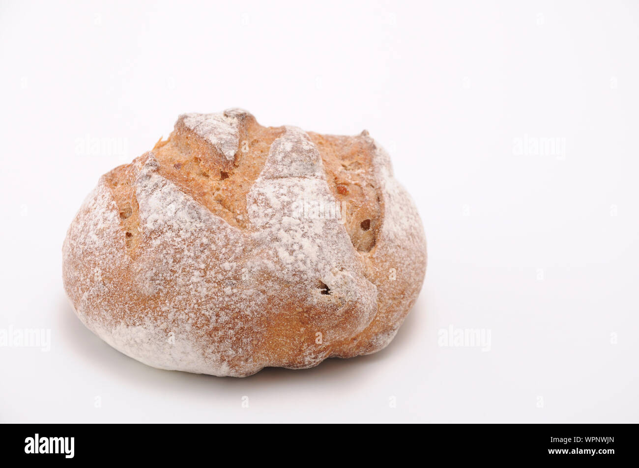 french bread on plate isolated on white background Stock Photo - Alamy