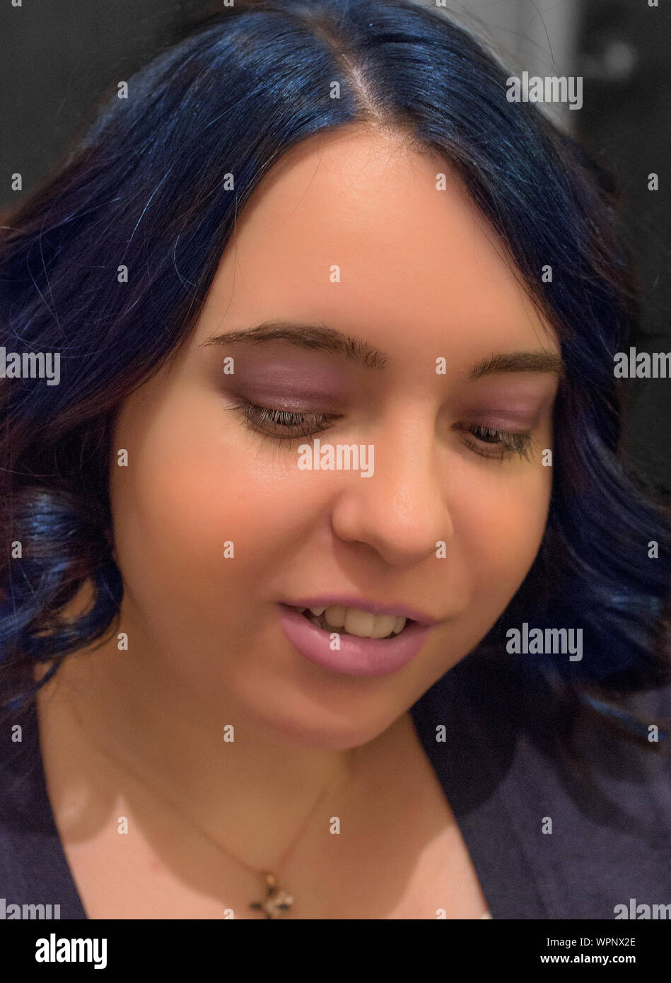 Purple Dyed Hair Stock Photos Purple Dyed Hair Stock Images Alamy