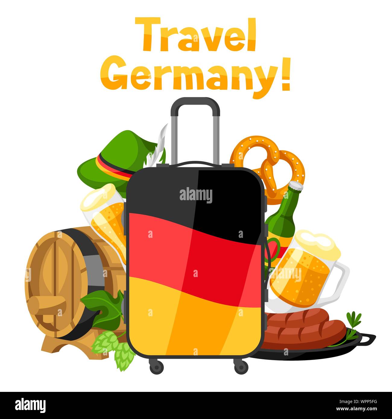 German background design with suitcase Stock Vector Image & Art Alamy