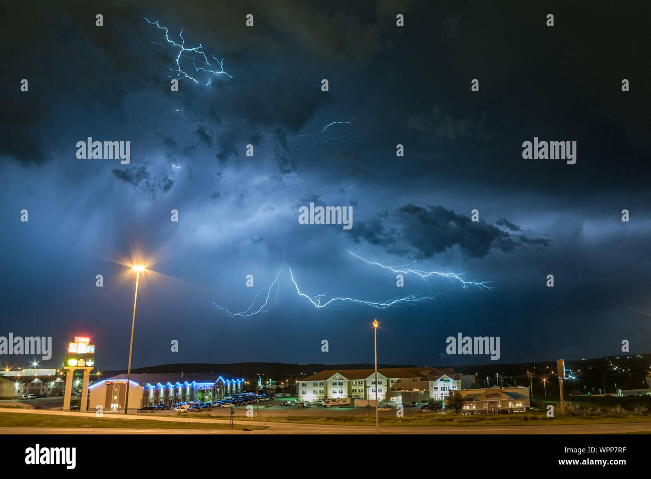 Lightning over Rapid City, South Dakota Stock Photo Alamy