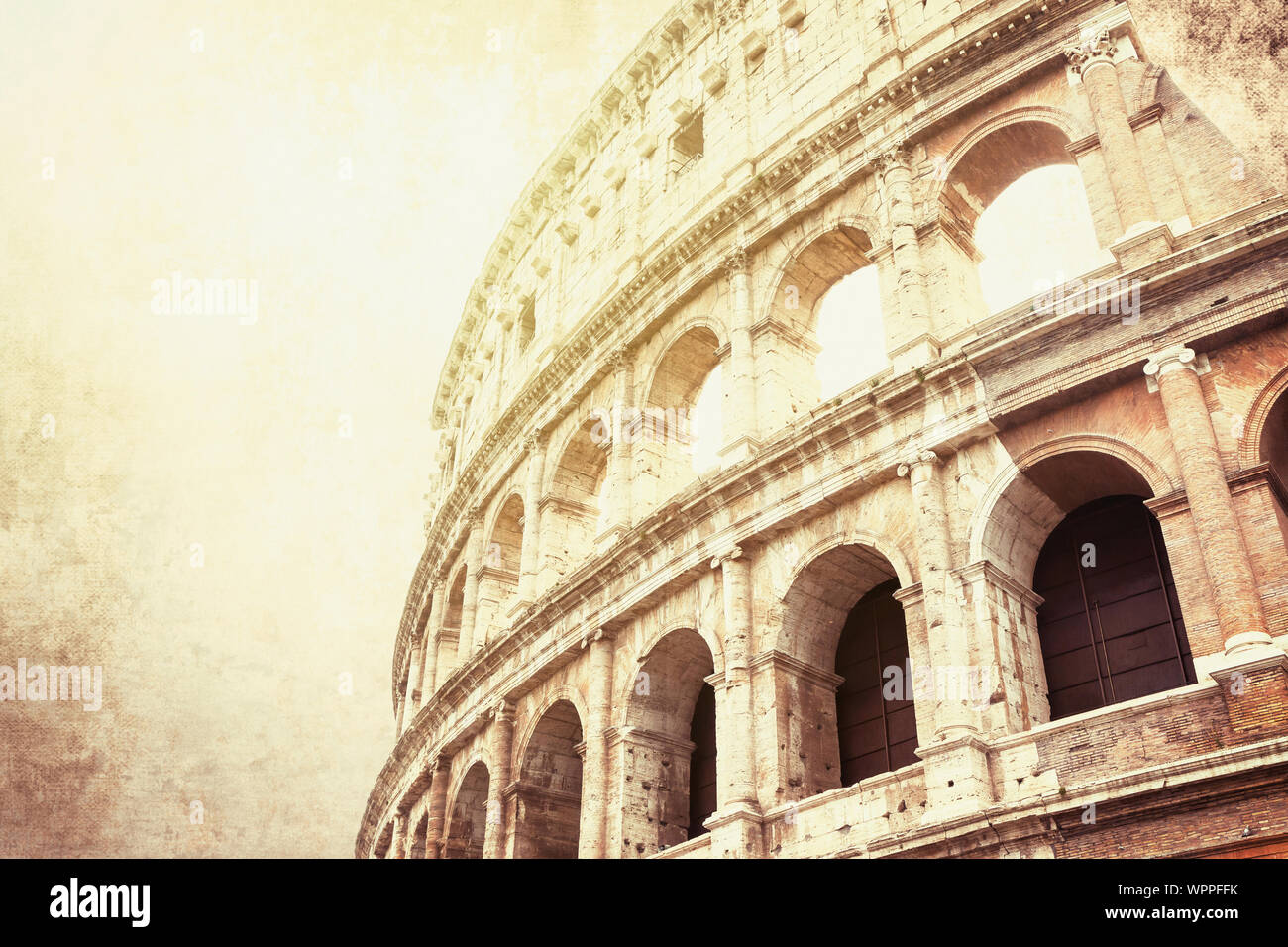 Vintage photo of colosseum in rome hi-res stock photography and images ...