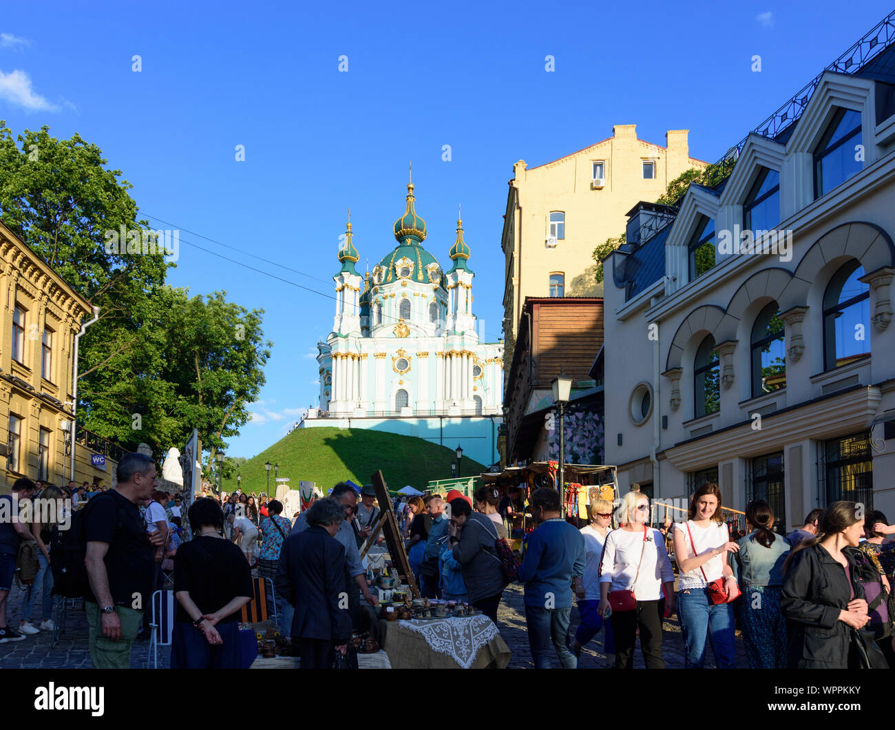Kiev old town andriyivsky hi-res stock photography and images - Alamy