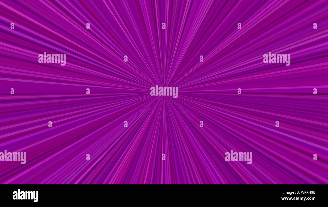Purple psychedelic abstract starburst background - vector graphic design from striped rays Stock Vector