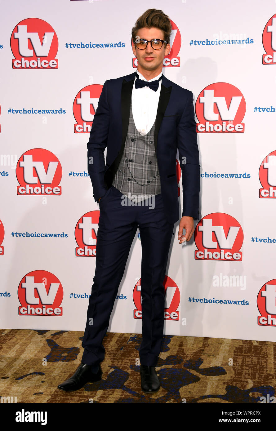 Christopher Taylor attending the TV Choice Awards held at the Hilton ...