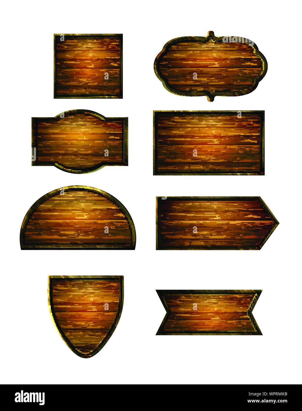 Vector realistic illustration of wooden signboard Stock Vector Image ...