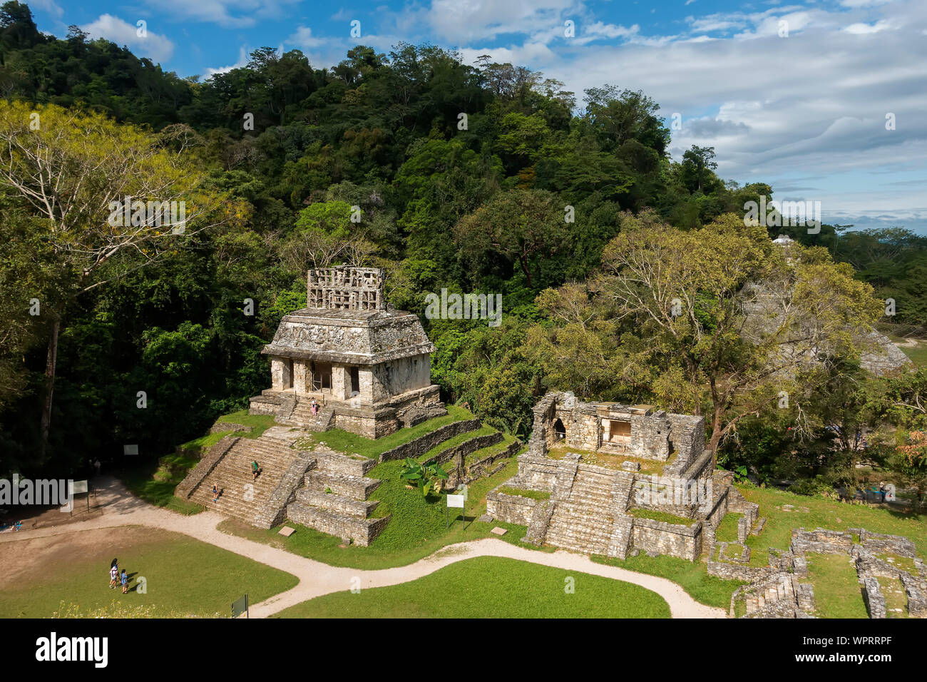 Maya archeological  site of Palenque, Chiapas, Mexico Stock Photo