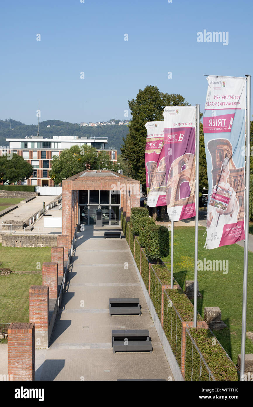 A view of the Imperial baths at Trier, Germany Stock Photo