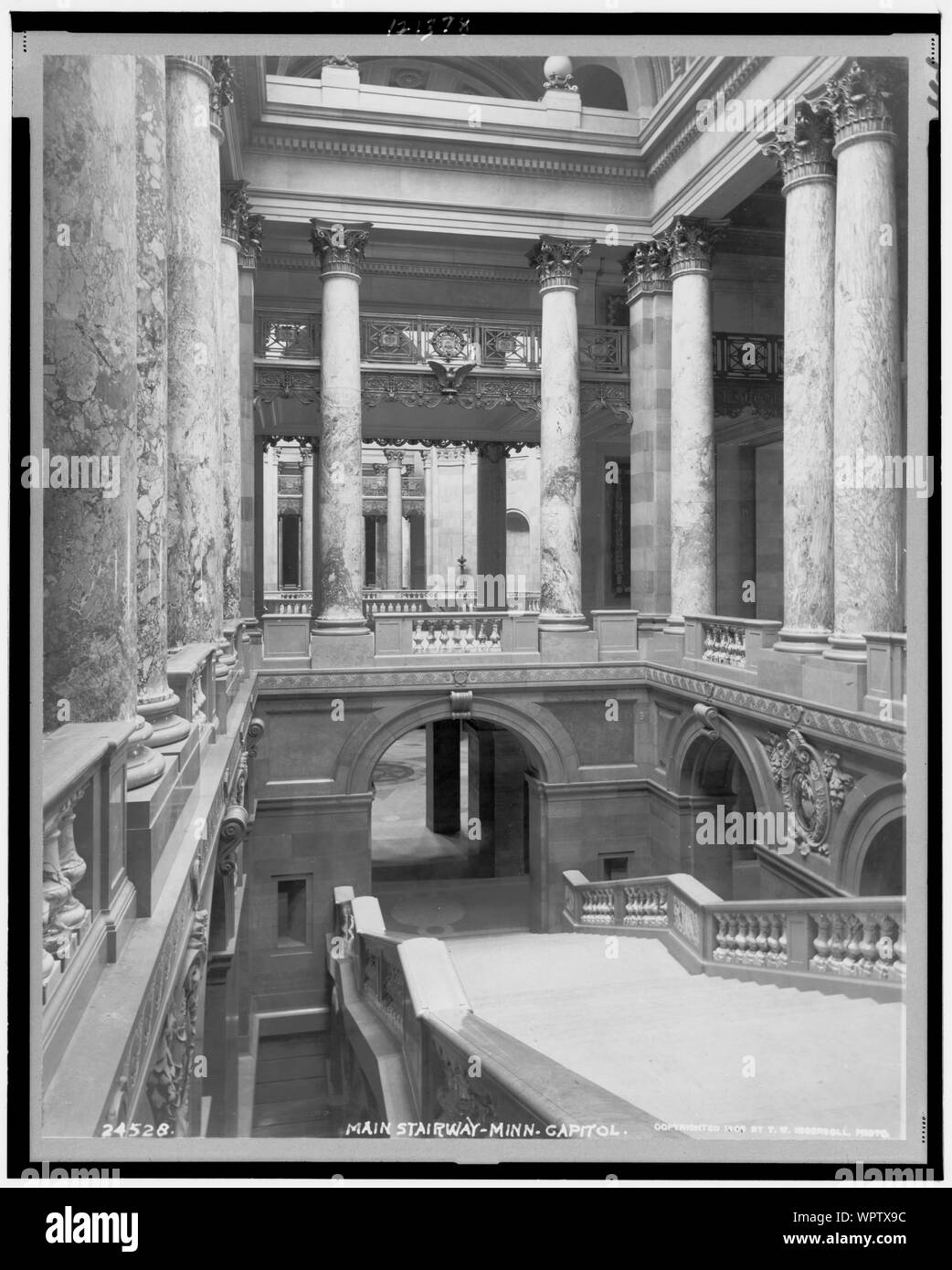 Main stairway - Minn. Capitol Stock Photo