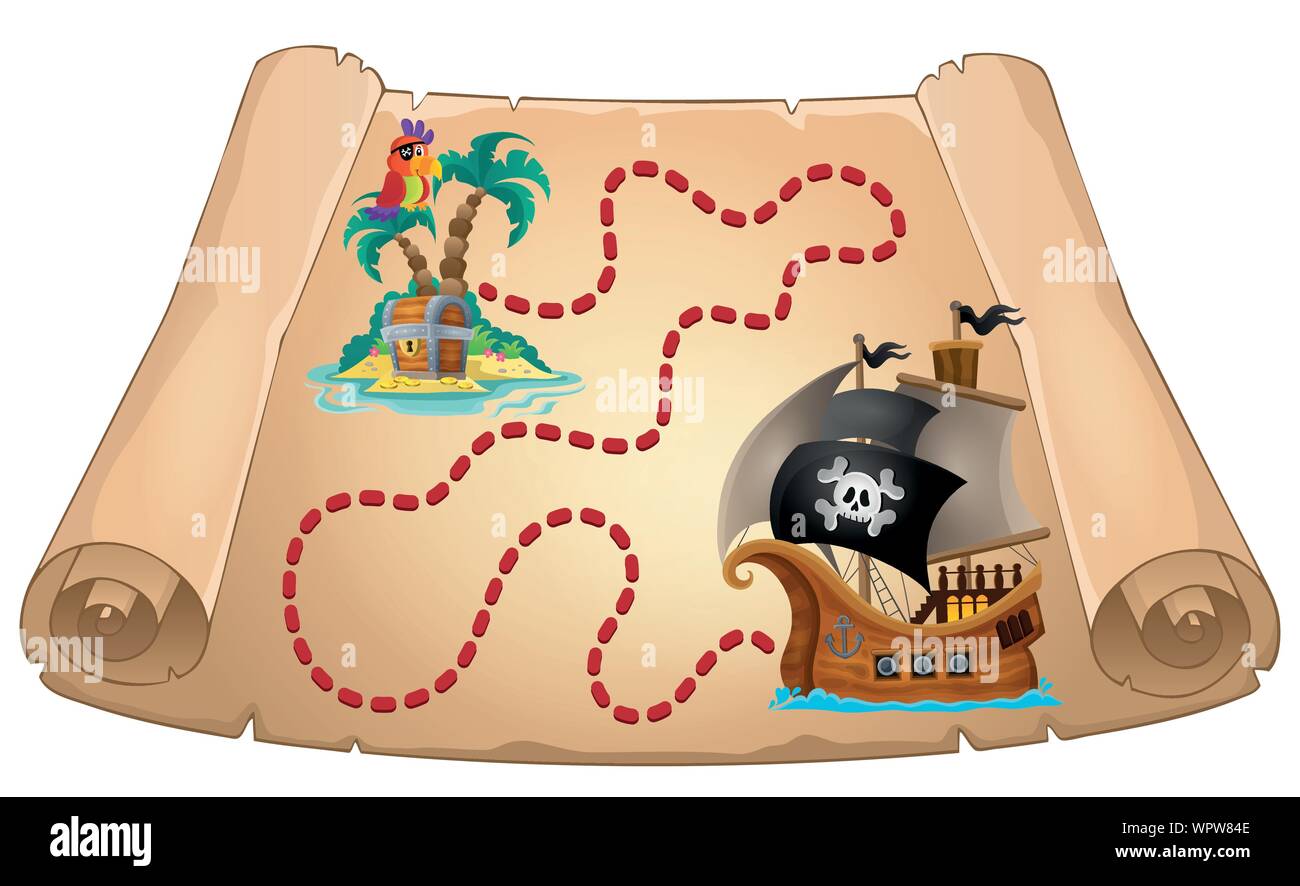 Pirate scroll theme image 1 Stock Vector Image & Art - Alamy