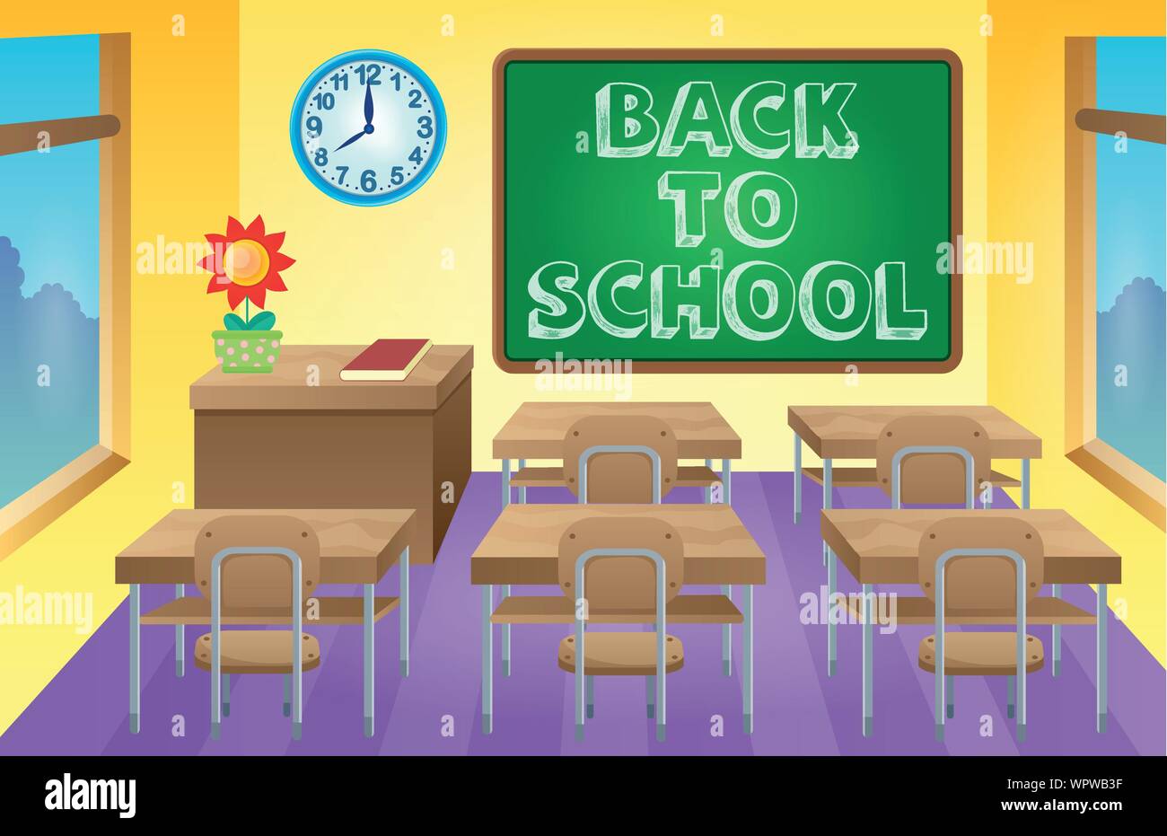 Classroom theme image 3 Stock Vector