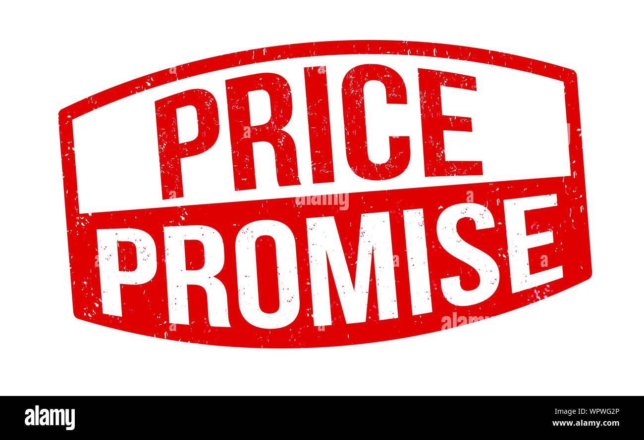 Price promise sign or stamp on white background, vector illustration