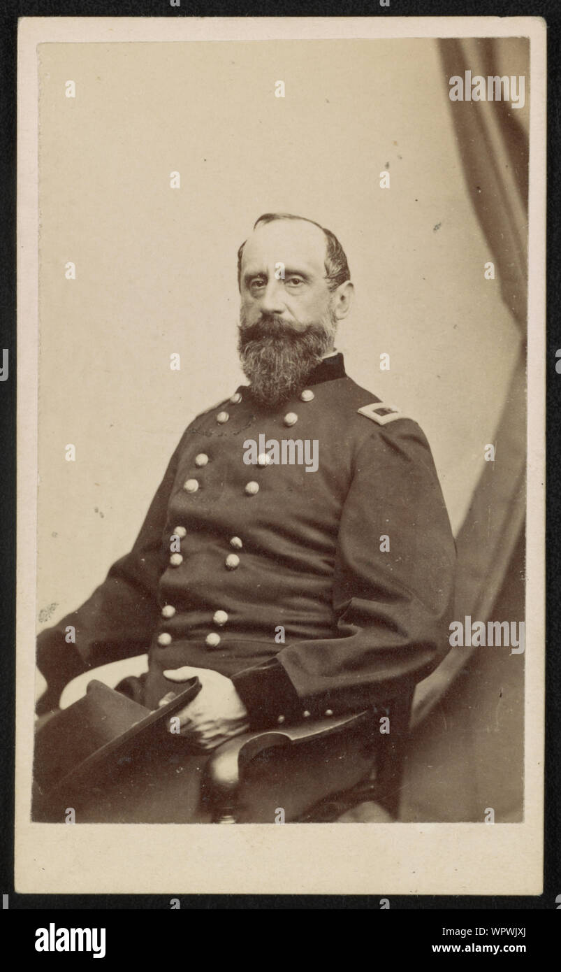 Major General Charles Devens of 3rd Massachusetts Rifles Battalion and 15th Massachusetts Infantry Regiment in uniform] / J.W. Black, 173 Washington St., Boston Stock Photo