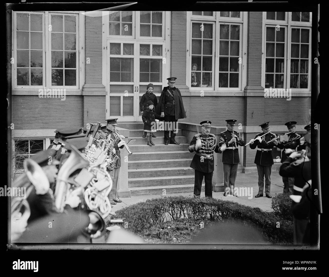 Major General Lejeune and children Stock Photo Alamy