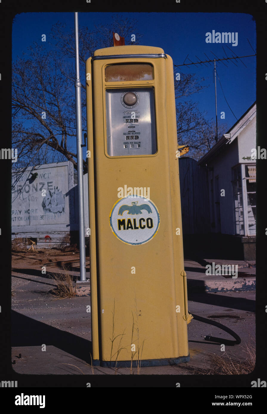 Malco gas pump, Carlsbad, New Mexico Stock Photo Alamy