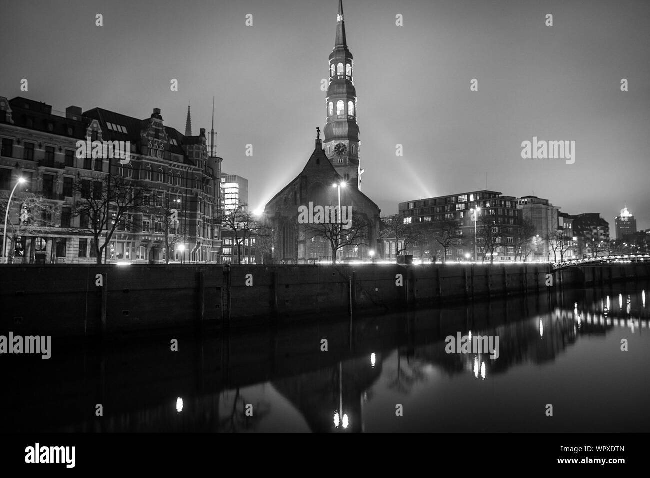 Clock tower st catherine church Black and White Stock Photos & Images Alamy
