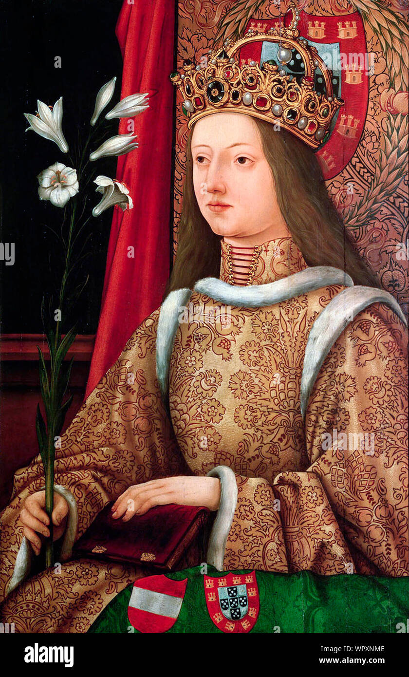 Eleanor of Portugal (18 September 1434 – 3 September 1467) was Empress of the Holy Roman Empire. Hans Burgkmair the Elder Stock Photo