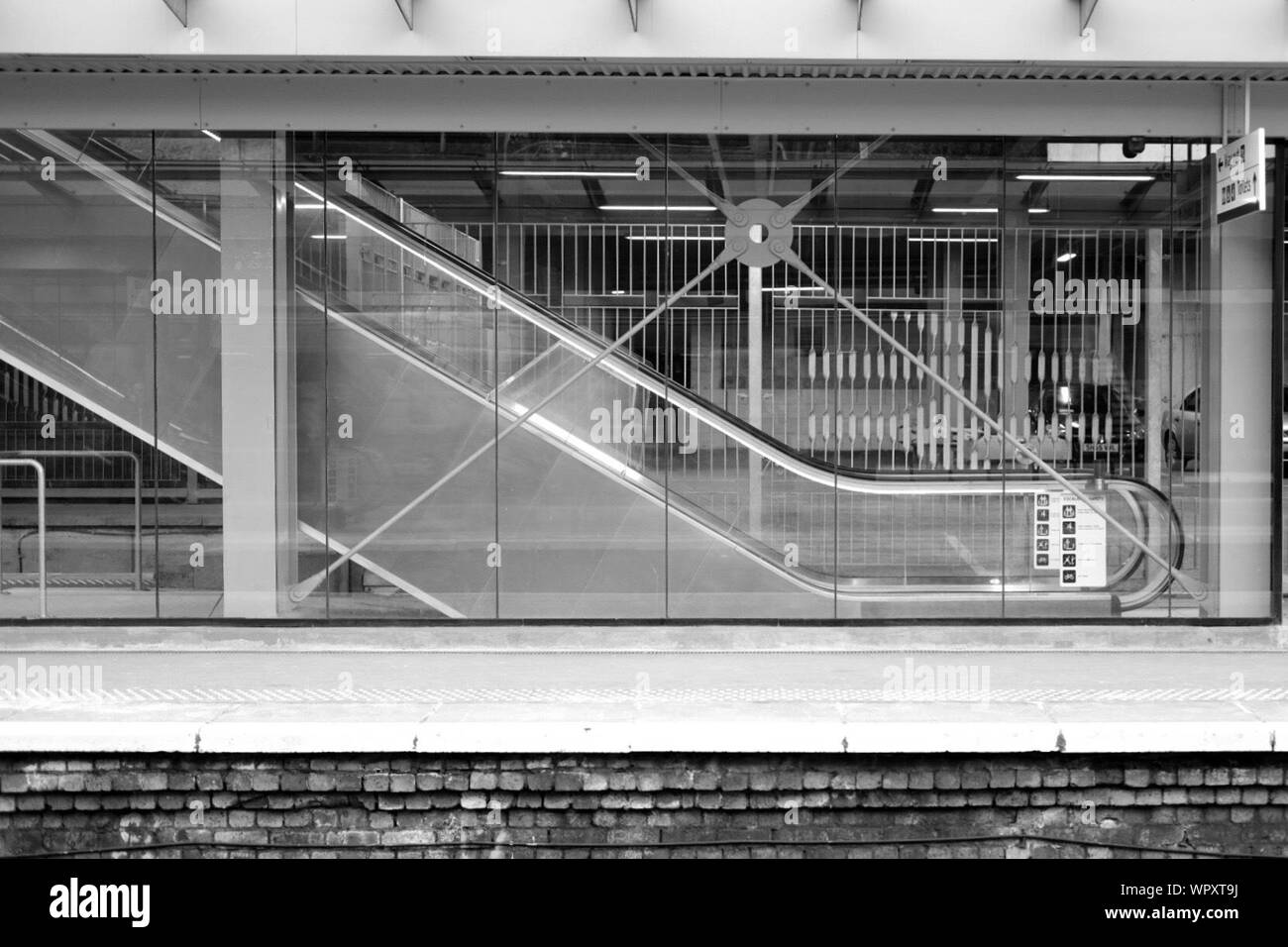 Escalator At Haymarket Railway Station Stock Photo